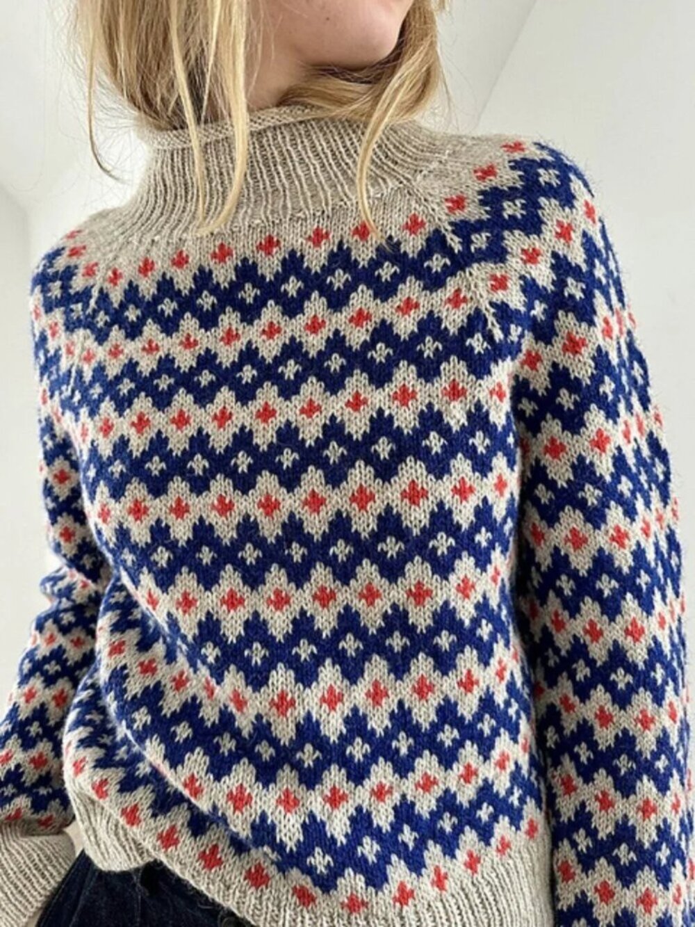 High Neck Patterned Cozy Pullover Sweater TEMPORARILY UNAVAILABLE DO NOT PURCHAS